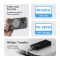 Hagibis สายชาร์จสั้น Type C ถึง USB C,สาย USB4 40Gbps ใช้ได้กับ Thunderbolt 4/3 8K60hz PD 240W ชาร์จเร็วสำหรับ SSD iPhone 15 Pro Max แบตสำรอง iPad Mini. 
