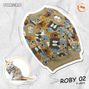 Pororo - Baju Kucing T-shirt Kucing Murah Lucu Motif Roby