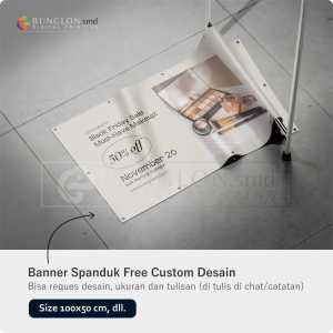 PRINT CETAK SPANDUK BANNER PENJUALAN MAKE UP FREE DESAIN