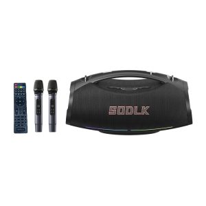 SODLK S1615 Bass Bluetooth Speaker 200W BT5.3 With dual wireless microphones Surround the heavy bass