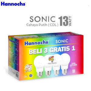 Paket Lampu Led Hannochs Sonic 13 Watt Beli 3 Gratis 1 Isi 4 Pcs