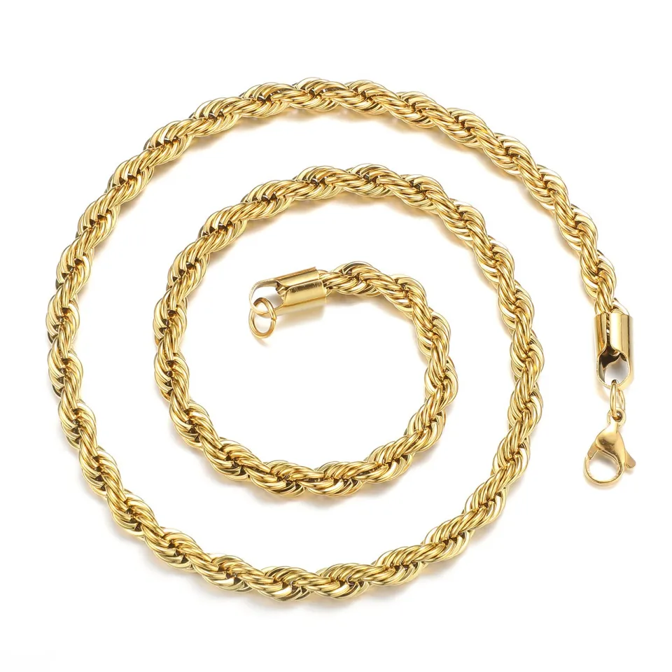 Singapore Rope Chain Necklace | Truly Blessed Jewels Singapore Rope Chain Necklace | Truly Blessed Jewels