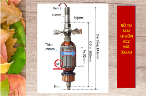 rô to máy mài khuôn ACZ 6606 Ruột mài khuôn ACZ MÃ 6606.