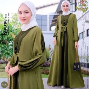 Gamis Dres Wanita Terbaru 2023 Baju Cewe Dewasa Simple Dress Murah  ISYANA DRESS CRINKLE LD 110 CM