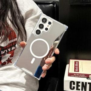 For Make Up Mirror Fashion Case For Samsung Galaxy S25 S24 S23 S22 S21 Ultra Plus A55 A56 Wireless Charge Cover