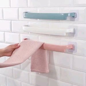 Bathroom towel rack punch-free kitchen hanger bathroom thickened towel bar rack