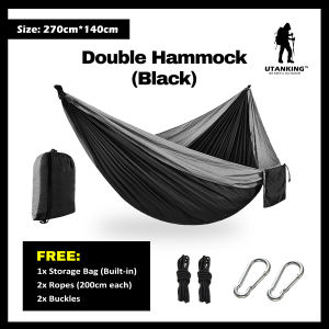 UtanKing™ Double Person Camping Hammock Parachute Light Weight Hanging Swing Endui Buaian Gantung