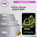 Kain Pita Reflektor Baju Safety Sticker Reflektif Emblem Menyala Jaket Rompi Scotligh Cahaya. 