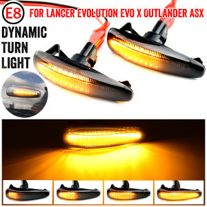 2x Dynamic LED Fender Side Marker Turn Signal Lamp Sequential Flowing Indicator Light Repeater For Mitsubishi ASX Outlander Lancer Mirage G4 Montero Pajero Sport Triton L200 Strada