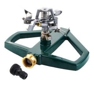 TASTY TIMES Adjustable Sprinkler Head Garden Hose Sprinkler Zinc Alloy Construction 360° Rotation Oscillating Sprinkler Garden Irrigation System Automatic Rotation Irrigation System Sprinkler Greenhouse Irrigation