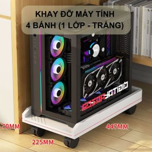 Giá Đỡ Máy Tính CPU Có Bánh Xe - Khay Đỡ Thiết Bị Dùng Trong Văn Phòng Gia Đình Đa Năng