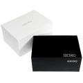 SEIKO Watch Women's Square Design Quartz SWR053 White Dial and Black Leather Band. 