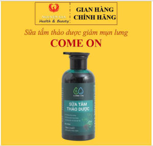 Sữa tắm thảo dược giảm mụn lưng Come on giảm dầu thừa và kích ứng dưỡng ẩm sáng da ngừa bệnh da liễu - Chai 500ml