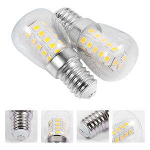 2Pcs Light Bulb for Fridge LED E14 Base Corn Style Ceramic Glass Build 3W Warm Light Multi Scene Use Refrigerator Sewing Machine