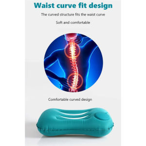 Inflatable Travel Pillow Press Type Inflatable Automatic Air Nozzles Pillow Multifunction Foldable Portable Home Work Camp