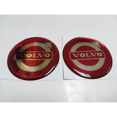 สติ๊กเกอร์กลมเทเรซิ่นนูนอย่างดี LOGO VOLVO LOGO sticker แต่งรถ ติดรถ โลโก้ วอลโว่ ติดดุมล้อ ดุมล้อ กลม ติดพวงมาลัย