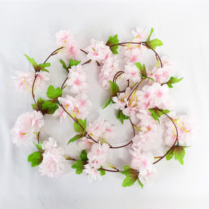 Tanaman Hias Bunga Cherry Blossom Rambat Ornamen Artificial Juntai Dekorasi Dinding Rumah COD PBP67