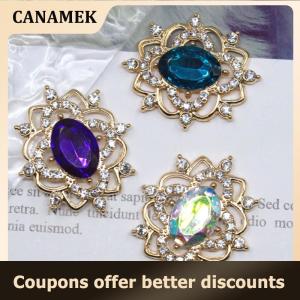 【 CANAMEK 】 27x31MM Oval Water Alloy Flower Plate Jewelry Accessories Diy Wedding Dress Bow Headwear Jewelry Accessories
