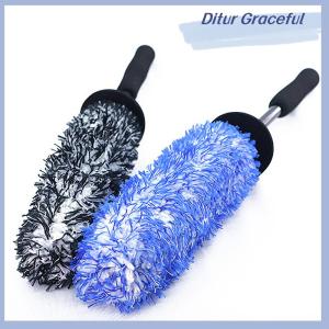 Ditur Bánh xe bàn chải rửa xe siêu bàn chải sợi nhỏ cao cấp chống trượt xử lý dễ dàng để làm sạch vành nan hoa bánh xe Thùng Phụ Kiện Xe Hơi