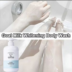 KOREAN GOAT MILK SHOWER GEL Pemutih badan Sabun badan pemutih Sabun cair 800ml Goat milk Niacinamide Lembut Body wash TOP