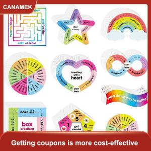 【CANAMEK 】 Kids Favors Breath Calm Anxiety Sensory Stickers Anti Stress Tactile Calm Stickers Self Adhesives Decals For Stationery Sticker