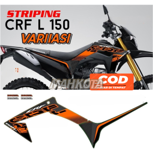 STRIPING STICKER LIS LES POLET List honda CRF 150L 2019 2020 2021 2022 Hitam Oren Oranye variasi body standar berkualitas termurah