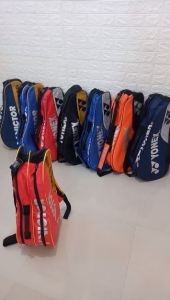 Tas Raket Badminton 2 Ukuran 3R 2R Resleting Ruang Bahan Tebal Warna Hitam Biru Merah Hijau