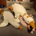 50-160CM Soft Goose Stuffed Toy Big White Duck Funny Soft Long Pillow Animal Children's Birthday Gifts Present Anak Patung Mainan. 
