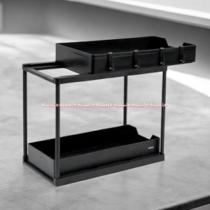 Stora Spice Rack 2tier Black Rak Bumbu Dapur 2tingkat Warna Hitam Dilengkapi Wadah Dan Gantungan Serbaguna