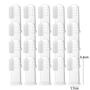 20/1PCS Multi Functional Pet Silicone Finger Brush Super Soft Finger Toothbrush Brush Clear Teeth Tool Cat Cleaning Pet Puppy Supplies Accessories