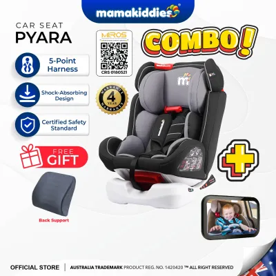 [ECE CERTIFIED] Mamakiddies Pyara ISOFIX Baby Car Seat Murah for Newborn to 12 Years Old Child