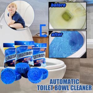 60 Pcs Automatic Bleach Flushing Toilet Cleaner Assistant Aromatic Blue Ball Deodorizes Cleaning