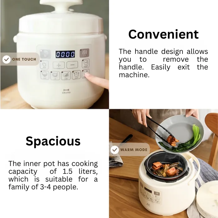 Bruno Multi Pressure Cooker | Model: BOE058-IV-ACE | Ivory | ✦SG