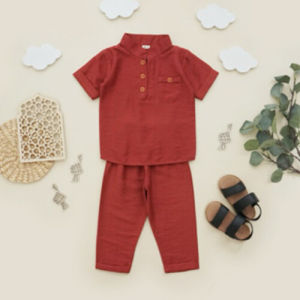 ESHAQ SET - Promo 12.12 Baju Setelan koko safari Anak Bayi Baby Kids Cowok LakiLaki Lucu Murah katun