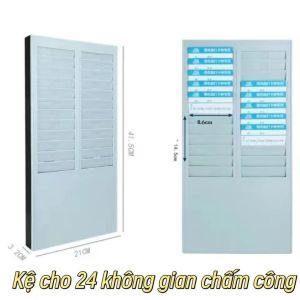 <GKmalls> Khay Nhựa Đựng Thẻ Chấm Công 24 Ô - Giá Đỡ Thẻ Giấy Máy Chấm Công Đồng Hồ Điểm Danh