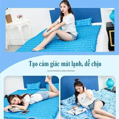 [SHIP 2H] Nệm Nước - Đệm Nước Mát Mùa Hè Cao Cấp Cho Cả Gia Đình Vải Thoáng Khí Chống Nước Tiện Dụng. Hàng Nhập Chất Lượng Cao Đường May Chắc chắn Không Gây Rỉ Nước. KT: 190*80*5cm.