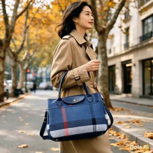 Stylish plaid shoulder bag with multiple compartments large capacity womens crossbody bag with zipper suitable for daily commuting. 26061#