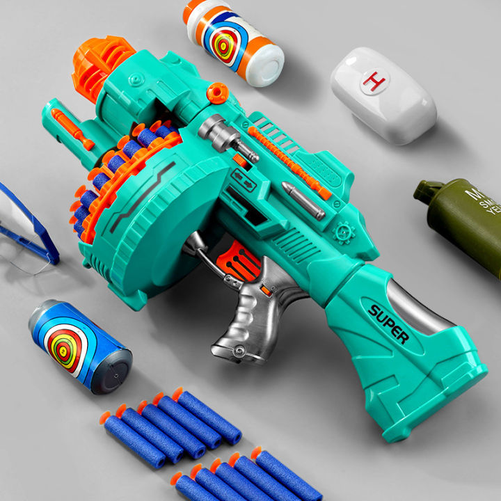 [Grey's World] Lefan Toys Battery Operated Soft Bullet Nerf Gun Long ...