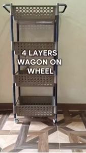 Basket Wagon with wheels (2 sizes) Nikko Plastic Ware