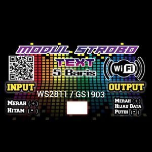 modul strobo text wifi 5 baris