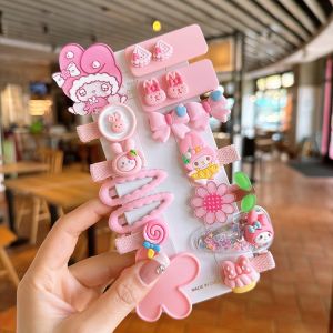 Set 14 kẹp tóc cầu vồng màu pastel dễ thương BAG U S14KTCAUVONG24