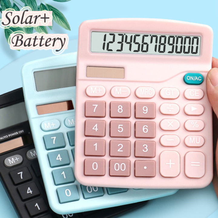 Calculator Cute Student Solar Panel Simple Office Business Portable ...