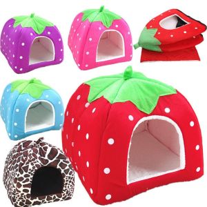 ER52858 Guinea Pig Hamster Strawberry Dog Kennel Pet Nest Small Animal Sleeping Pet Products Pet Supplies Small Animal House Dog Bed