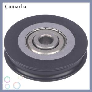 [Cumarba] 6x39x8mm Shift Door Pulley Concave Wheel U Groove Wire Rope Over Line Wheel Rubber Wrapped Plastic Nylon Bearing Roller