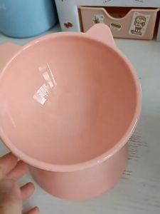 Pet Bowl Tilted Heightened Bowl Neck-Protected Anti-Knockover Cat Bowl Bowl Pet Bowl COD