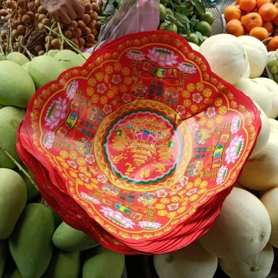 (Combo 100 cái)Xuồng bông sen giấy bóng đẹp/Thuyền hoa sen đựng giấy cúng giá sỉ - Nhang đèn Nga Nguyễn 2
