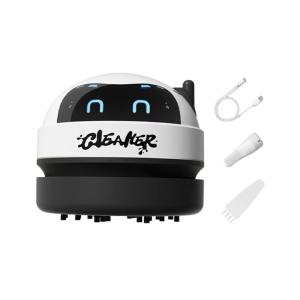 Robot Design Desktop Vacuum Cleaner USB Rechargeable For Home Office Car With LED Display Detachable Nozzle 500Min Operation