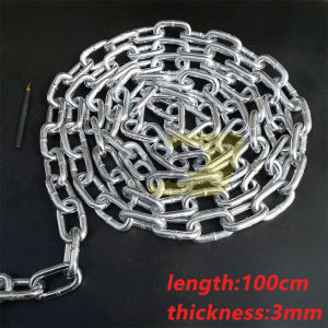3mm Thick Kadena Chain Heavy Duty Dog Chain Iron Chain For Home Camping Pet Towing (20 Inch To 100 Inch)