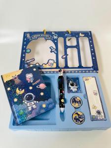 Paket 6in1 GiftBox Set Tema Study Tema Astronot Lengkap Buku Catatan Belajar Anak