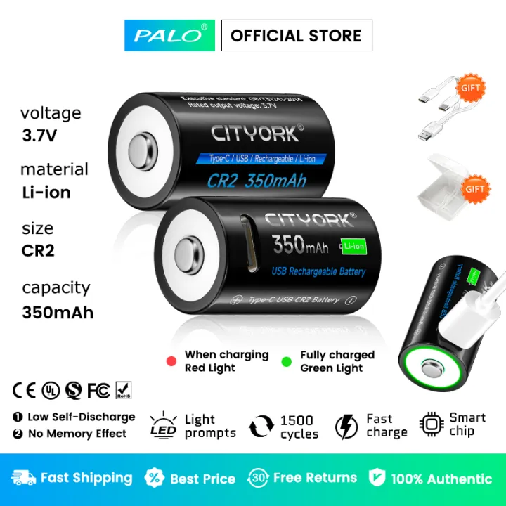 Batterie Rechargeable 14250/CR2 3.7V + Chargeur - Pour Lampe Torche, Viseur, Flashlight